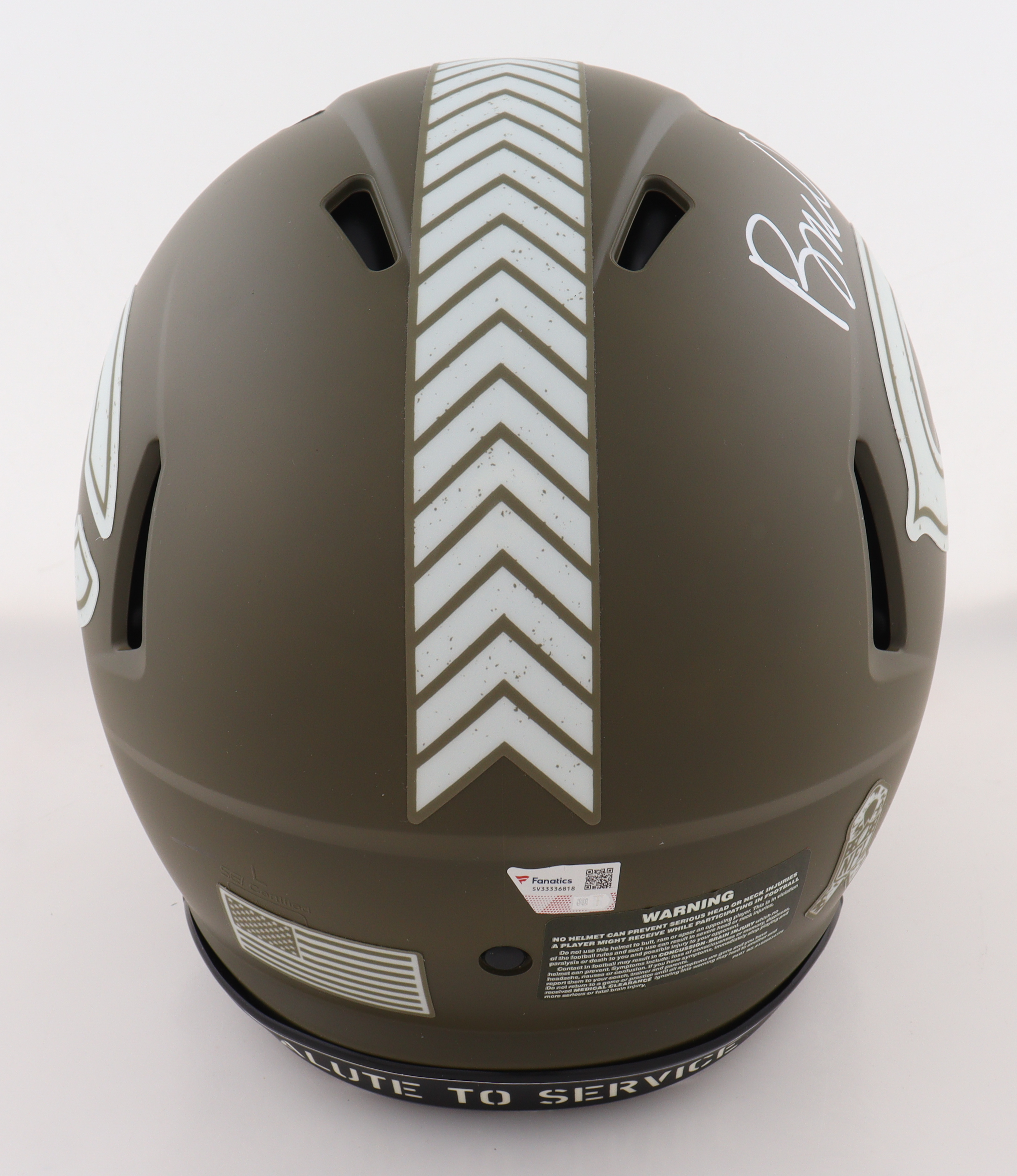 Rome Odunze Signed Bears Full-Size Authentic On-Field Salute to Service Alternate Speed Helmet (Fanatics) at PristineAuction.com Rome Odunze Signed Bears Full-Size Authentic On-Field Salute to Service Alternate Speed Helmet (Fanatics) at PristineAuction.com