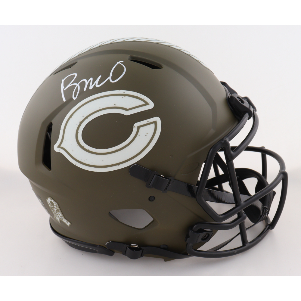 Rome Odunze Signed Bears Full-Size Authentic On-Field Salute to Service Alternate Speed Helmet (Fanatics) at PristineAuction.com