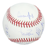 2019 Yankees OML Baseball Signed By (8) with Aaron Judge, Gleyber Torres, Domingo German (Fanatics) at PristineAuction.com