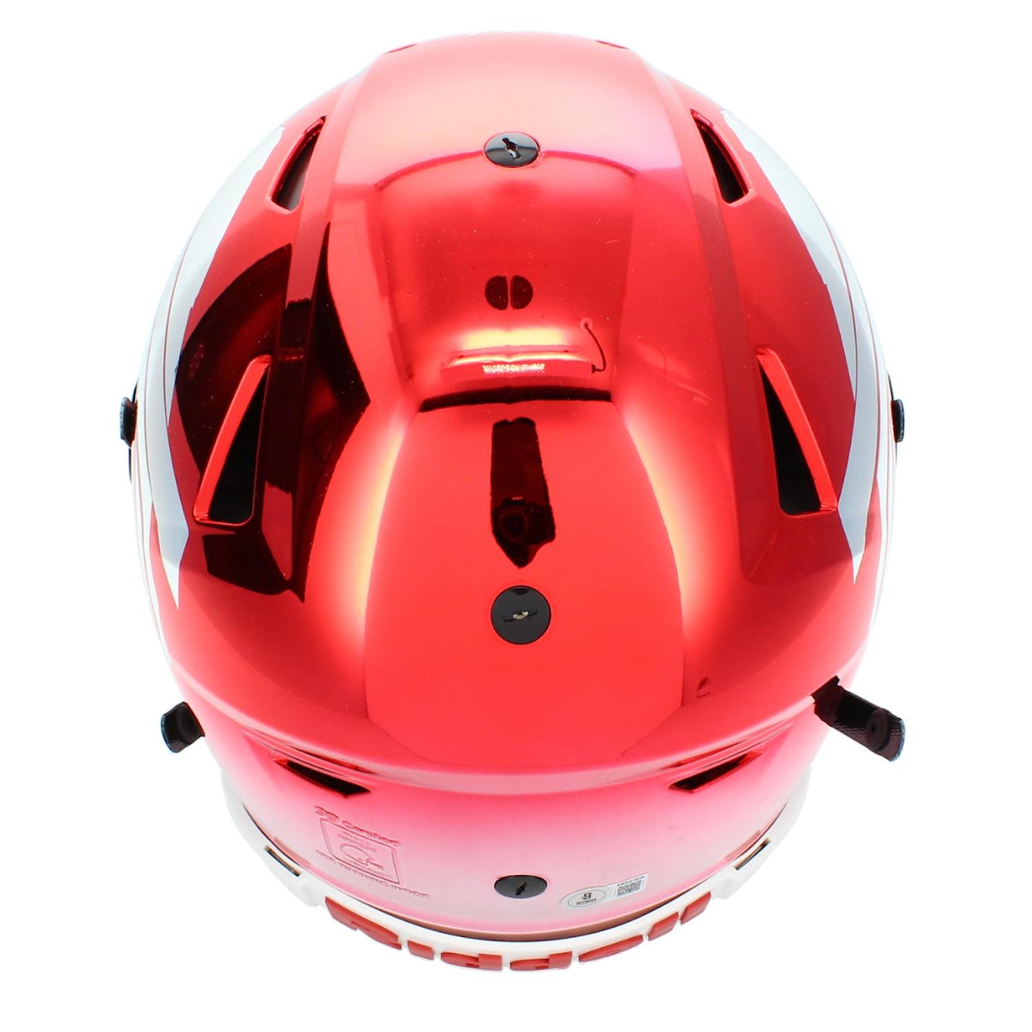 Josh Allen Signed Bills Full-Size Authentic On-Field Custom Chrome Inlay Speedflex Helmet (Beckett) at PristineAuction.com Josh Allen Signed Bills Full-Size Authentic On-Field Custom Chrome Inlay Speedflex Helmet (Beckett) at PristineAuction.com