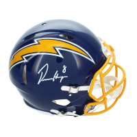 Omarion Hampton Signed Chargers Full-Size Authentic On-Field Throwback Alternate Speed Helmet (Beckett) at PristineAuction.com