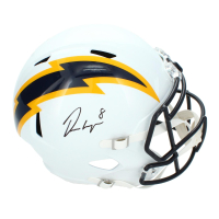 Omarion Hampton Signed Chargers Full-Size Alternate Speed Helmet (Beckett) at PristineAuction.com