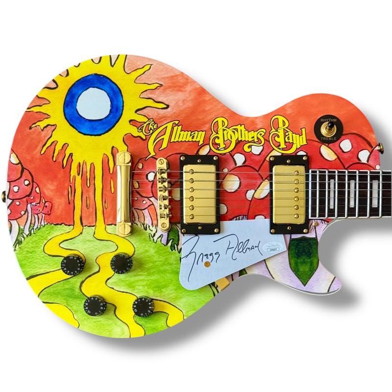 Gregg Allman Signed "Allman Brothers Band" Custom Les Paul Style Guitar (JSA) at PristineAuction.com Gregg Allman Signed "Allman Brothers Band" Custom Les Paul Style Guitar (JSA) at PristineAuction.com