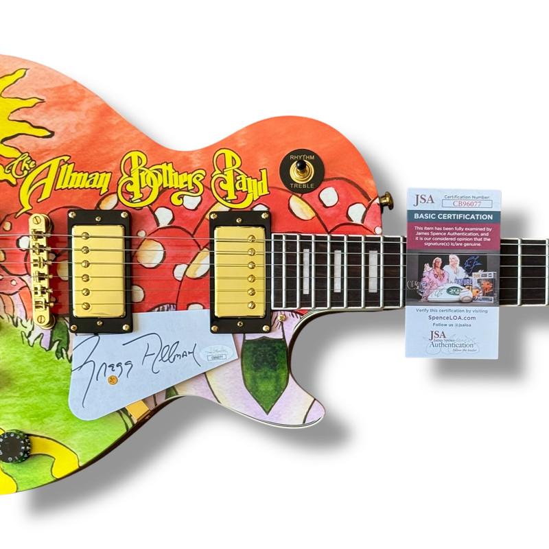 Gregg Allman Signed "Allman Brothers Band" Custom Les Paul Style Guitar (JSA) at PristineAuction.com Gregg Allman Signed "Allman Brothers Band" Custom Les Paul Style Guitar (JSA) at PristineAuction.com