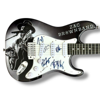 "Zac Brown Band" Custom Stratocaster Guitar Band-Signed By (6) with Zac Brown, Coy Bowles, John Driskell Hopkins (JSA) at PristineAuction.com
