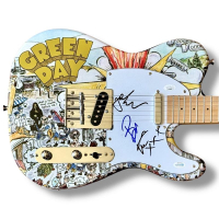 Billie Joe Armstrong, Tre Cool & Mike Dirnt Signed "Green Day" Custom Telecaster Guitar (JSA) at PristineAuction.com