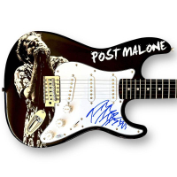 Post Malone Signed Custom Stratocaster Guitar (PSA) at PristineAuction.com
