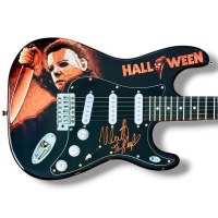 Nick Castle Signed "Halloween" Custom Stratocaster Guitar (Beckett) at PristineAuction.com