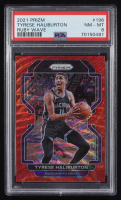 Tyrese Haliburton 2021-22 Panini Prizm Prizms Ruby Wave #196 (PSA 8) at PristineAuction.com
