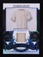 Warren Spahn 2025 Leaf ITG Used Sports Vintage Game Used Memorabilia Turquoise Foil JSY #VM15 #6/6 at PristineAuction.com