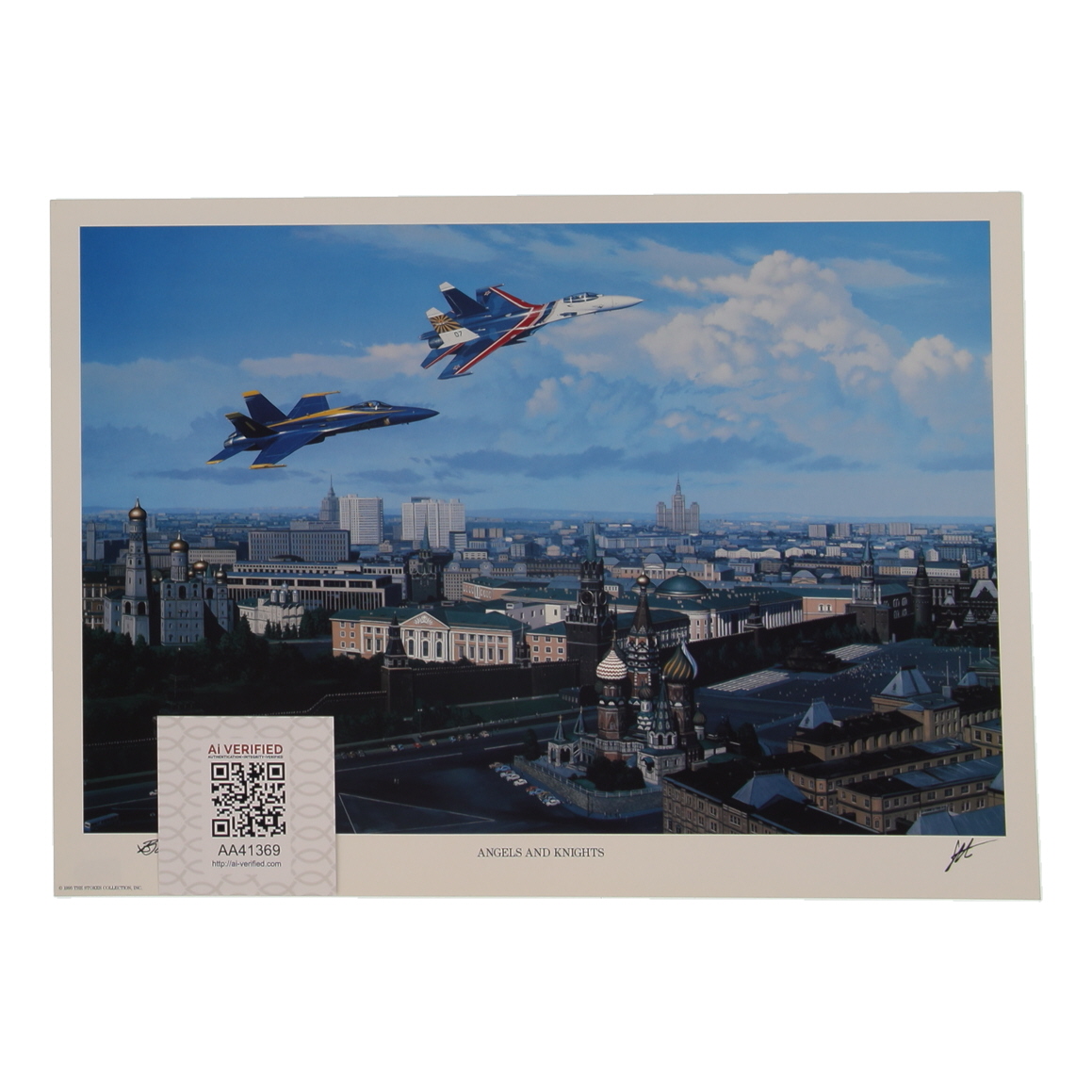 Roy "Butch" Voris Signed Stan Stokes "Angels and Knights" Lithograph (AIV) at PristineAuction.com Roy "Butch" Voris Signed Stan Stokes "Angels and Knights" Lithograph (AIV) at PristineAuction.com