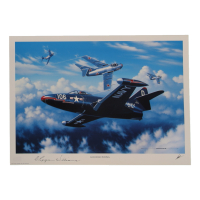 Royce Williams Signed Stan Stokes "Good Hunting" Lithograph (AIV) at PristineAuction.com
