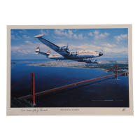 Larry Girard Signed Stan Stokes "Sentimental Journey" Lithograph Inscribed "TWA CAPT." (AIV) at PristineAuction.com
