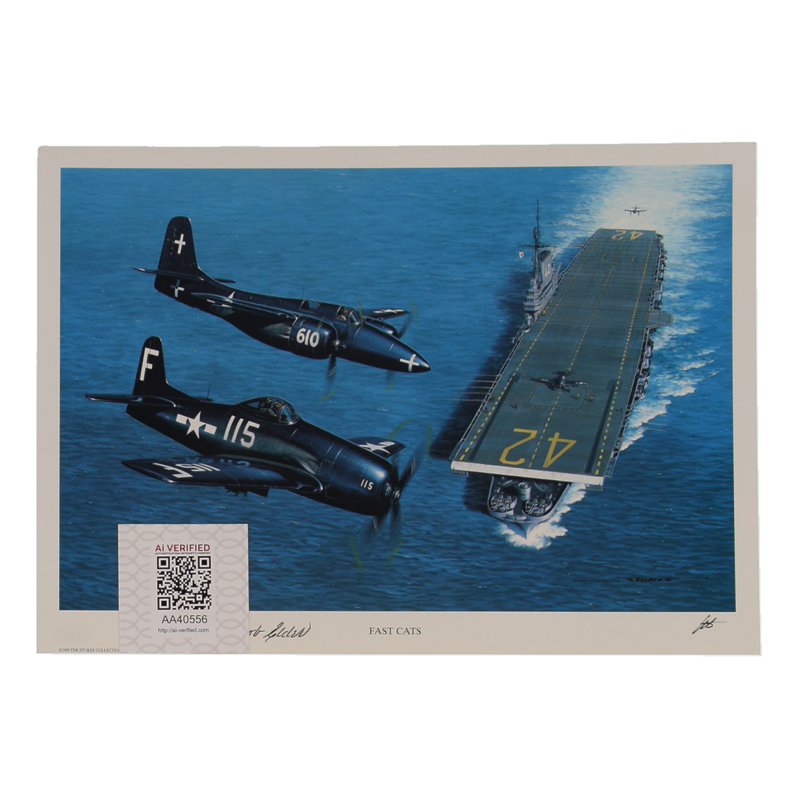 Robert M. Elder Signed Stan Stokes "Fast Cats" Lithograph (AIV) at PristineAuction.com Robert M. Elder Signed Stan Stokes "Fast Cats" Lithograph (AIV) at PristineAuction.com