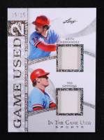 Keith Hernandez / Ted Simmons 2025 Leaf ITG Used Sports Game Used 2s Duo Silver Sparkle Foil JSY #IG27 #15/15 at PristineAuction.com