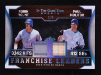 Robin Yount / Paul Molitor 2025 Leaf ITG Used Sports Franchise Leaders Platinum Blue #FL10 #1/8 at PristineAuction.com