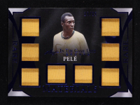 Pele 2025 Leaf ITG Used Sports Rare Materials Octo Swatch Navy Blue #RM22 #15/35 at PristineAuction.com