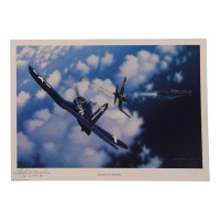 Archie Donahue Signed Stan Stokes "Angels Of Okinawa" Lithograph Inscribed "Col. USMC R" (AIV) at PristineAuction.com