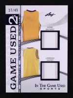 Kobe Bryant / LeBron James 2025 Leaf ITG Used Sports Game Used 2s Memorabilia Navy Blue #IG210 #27/45 at PristineAuction.com