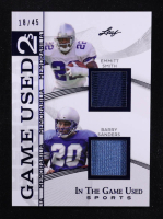 Emmitt Smith / Barry Sanders 2025 Leaf ITG Used Sports Game Used 2s Duo Blue Foil JSY #IG25 #18/45 at PristineAuction.com