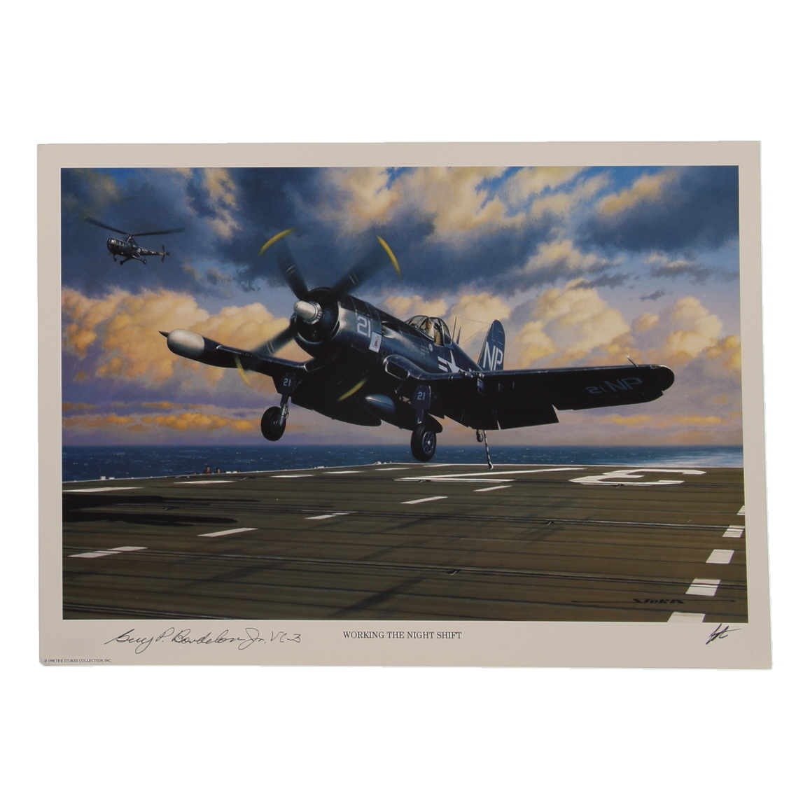 Guy Bordelon Signed Stan Stokes "Working The Night Shift" Lithograph Inscribed "VC-3" (AIV) at PristineAuction.com Guy Bordelon Signed Stan Stokes "Working The Night Shift" Lithograph Inscribed "VC-3" (AIV) at PristineAuction.com