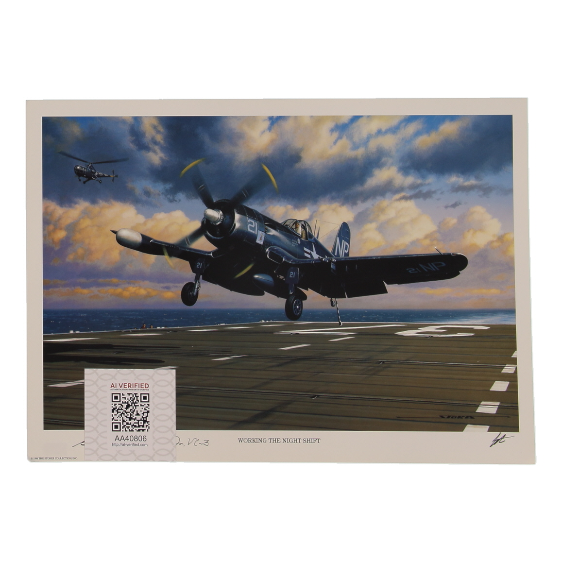 Guy Bordelon Signed Stan Stokes "Working The Night Shift" Lithograph Inscribed "VC-3" (AIV) at PristineAuction.com Guy Bordelon Signed Stan Stokes "Working The Night Shift" Lithograph Inscribed "VC-3" (AIV) at PristineAuction.com