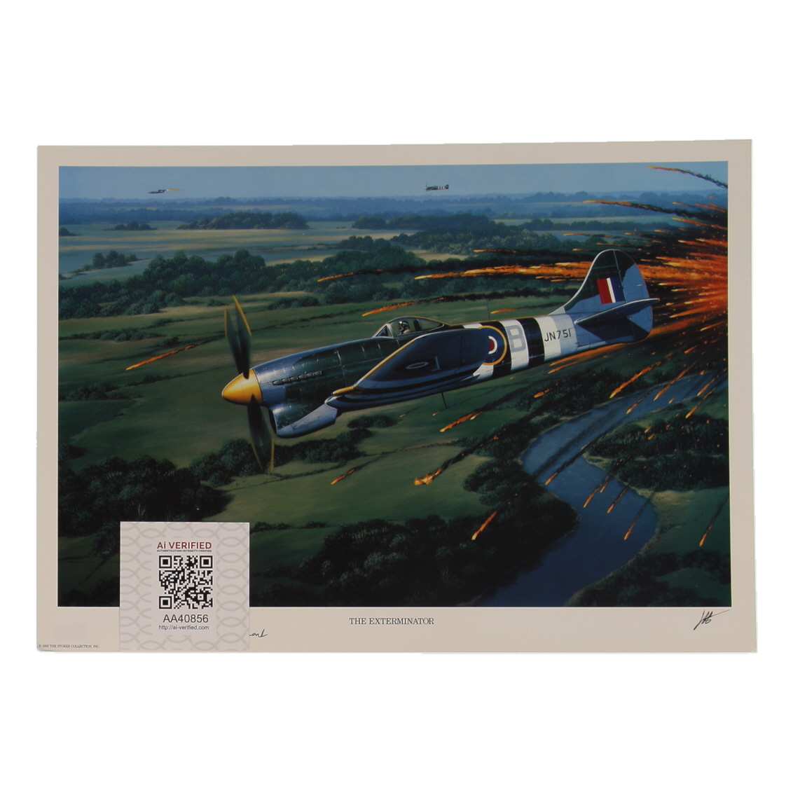 Roland Beamont Signed Stan Stokes "The Exterminator" Lithograph (AIV) at PristineAuction.com Roland Beamont Signed Stan Stokes "The Exterminator" Lithograph (AIV) at PristineAuction.com