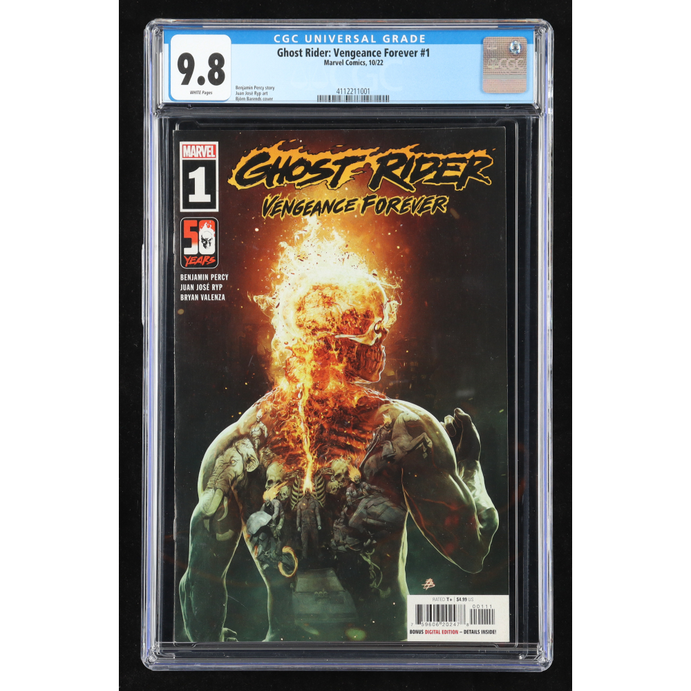 2022 "Ghost Rider: Vengeance Forever" Issue #1 Marvel Comic Book (CGC 9.8) at PristineAuction.com