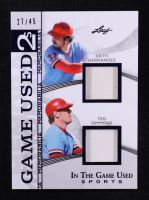 Keith Hernandez / Ted Simmons 2025 Leaf ITG Used Sports Game Used 2s Duos Blue Foil JSY #IG27 #27/45 at PristineAuction.com