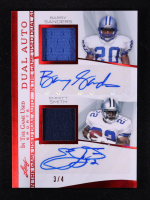 Barry Sanders / Emmitt Smith 2025 Leaf ITG Used Sports In the Game Used Dual Autograph Memorabilia Red #IGD3 #3/4 at PristineAuction.com