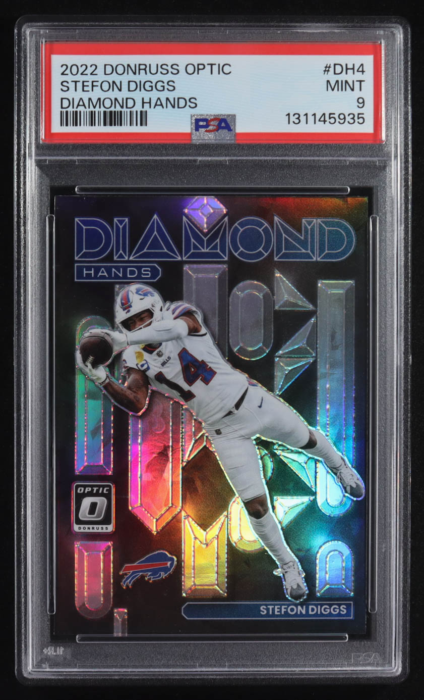 Stefon Diggs 2022 Donruss Optic Diamond Hands #4 (PSA 9) at PristineAuction.com Stefon Diggs 2022 Donruss Optic Diamond Hands #4 (PSA 9) at PristineAuction.com