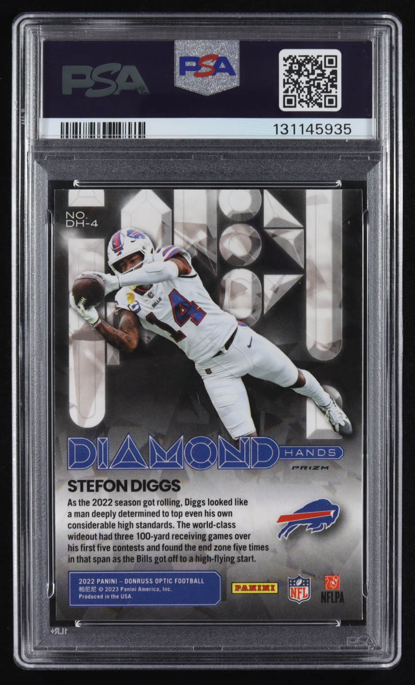 Stefon Diggs 2022 Donruss Optic Diamond Hands #4 (PSA 9) at PristineAuction.com Stefon Diggs 2022 Donruss Optic Diamond Hands #4 (PSA 9) at PristineAuction.com