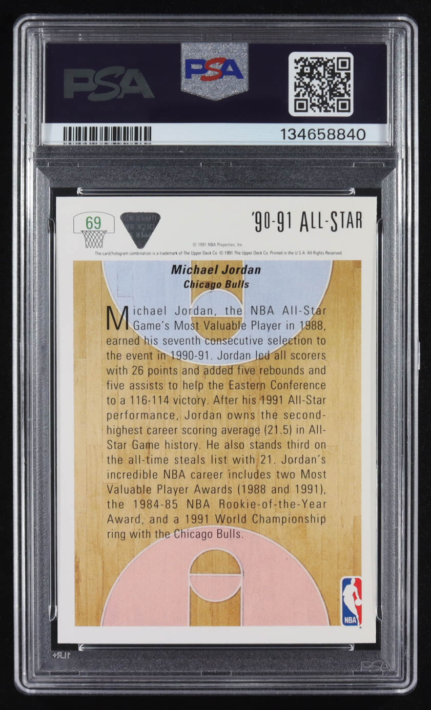 Michael Jordan 1991-92 Upper Deck AS #69 (PSA 9) at PristineAuction.com Michael Jordan 1991-92 Upper Deck AS #69 (PSA 9) at PristineAuction.com