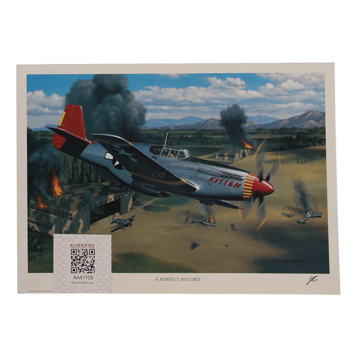 Charles McGee Signed Stan Stokes "A Perfect Record" Lithograph (AIV) at PristineAuction.com Charles McGee Signed Stan Stokes "A Perfect Record" Lithograph (AIV) at PristineAuction.com