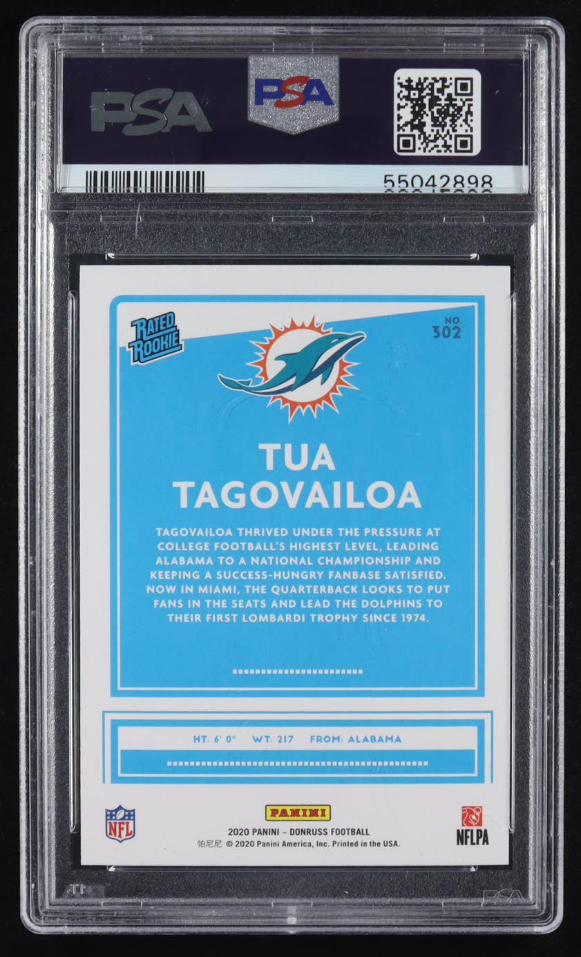 Tua Tagovailoa 2020 Donruss #302 RR RC (PSA 9) at PristineAuction.com Tua Tagovailoa 2020 Donruss #302 RR RC (PSA 9) at PristineAuction.com