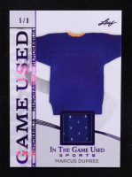 Marcus Dupree 2025 Leaf ITG Used Sports Game Used Memorabilia Purple Foil JSY #GM30 #5/8 at PristineAuction.com