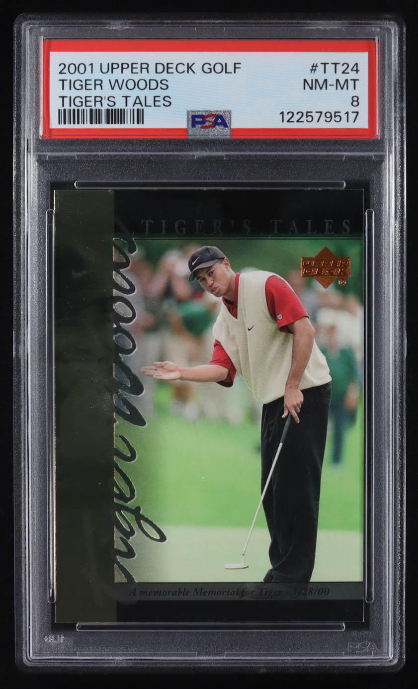 Tiger Woods 2001 Upper Deck Tiger's Tales #TT24 (PSA 8) at PristineAuction.com Tiger Woods 2001 Upper Deck Tiger's Tales #TT24 (PSA 8) at PristineAuction.com