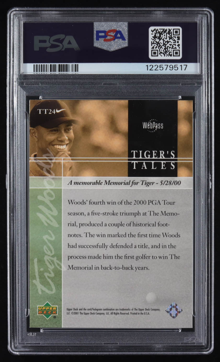 Tiger Woods 2001 Upper Deck Tiger's Tales #TT24 (PSA 8) at PristineAuction.com Tiger Woods 2001 Upper Deck Tiger's Tales #TT24 (PSA 8) at PristineAuction.com