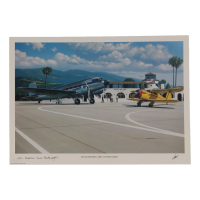 Carl E. Recknagel Signed Stan Stokes "Staggerwing And Gooney Bird" Lithograph Inscribed "UAL Captain" (AIV) at PristineAuction.com