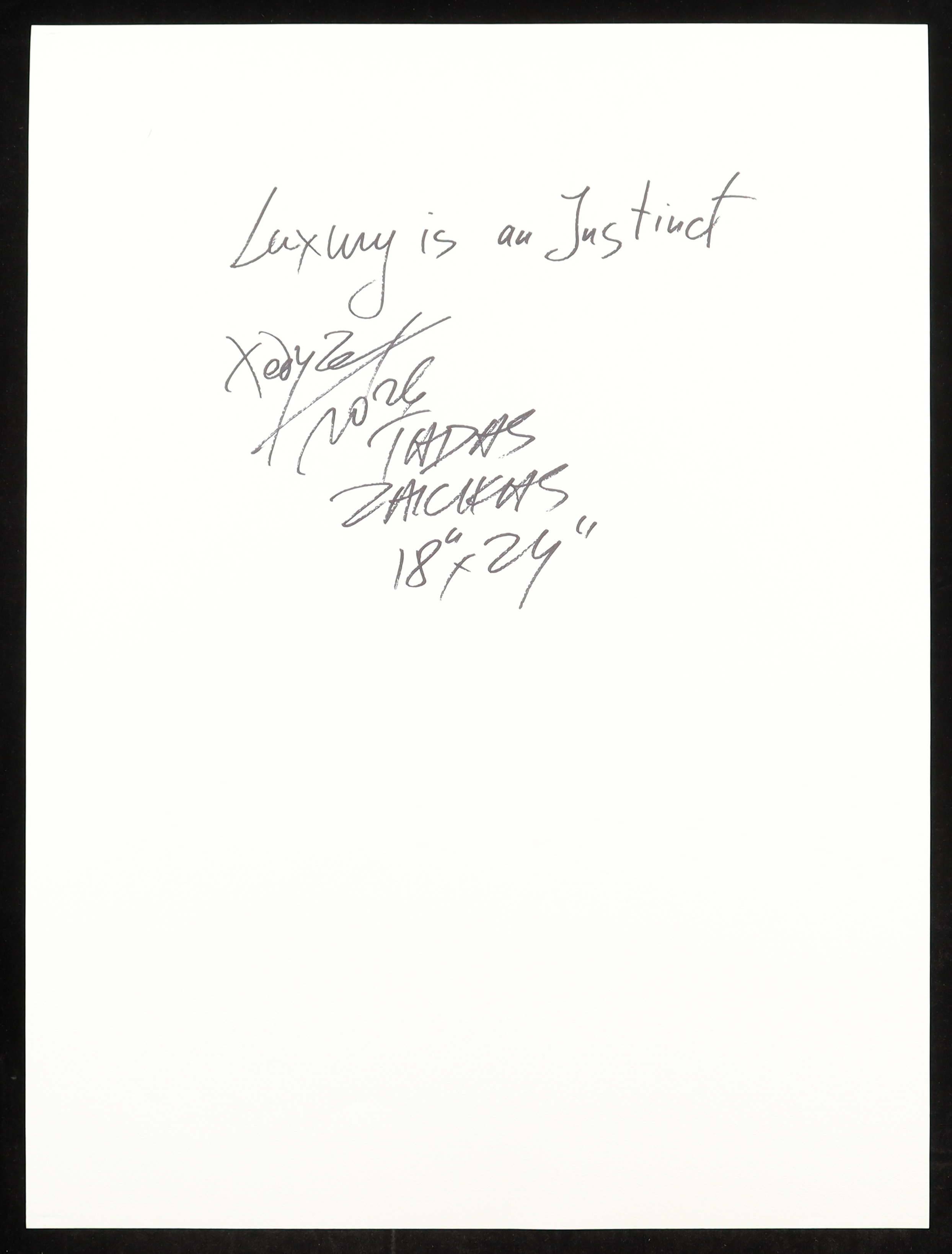 "Luxury is an Instinct" 2026 18x24 Original Painting on Fine Art Paper by Tadas Zaicikas | TedyZet (Zaicikas) at PristineAuction.com "Luxury is an Instinct" 2026 18x24 Original Painting on Fine Art Paper by Tadas Zaicikas | TedyZet (Zaicikas) at PristineAuction.com