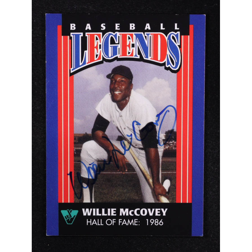 Willie McCovey 1998 Baseball Legends #NNO AU with Original COA at PristineAuction.com