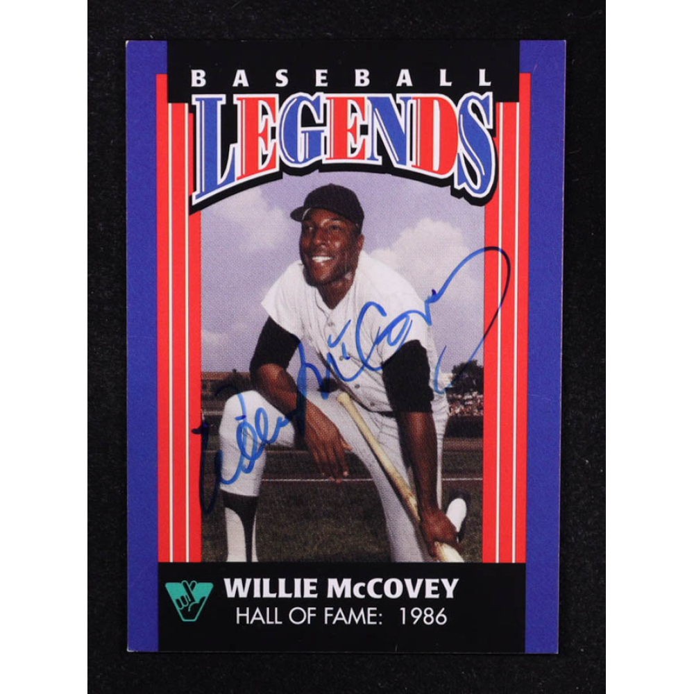 Willie McCovey 1998 Baseball Legends #NNO AU with Original COA at PristineAuction.com