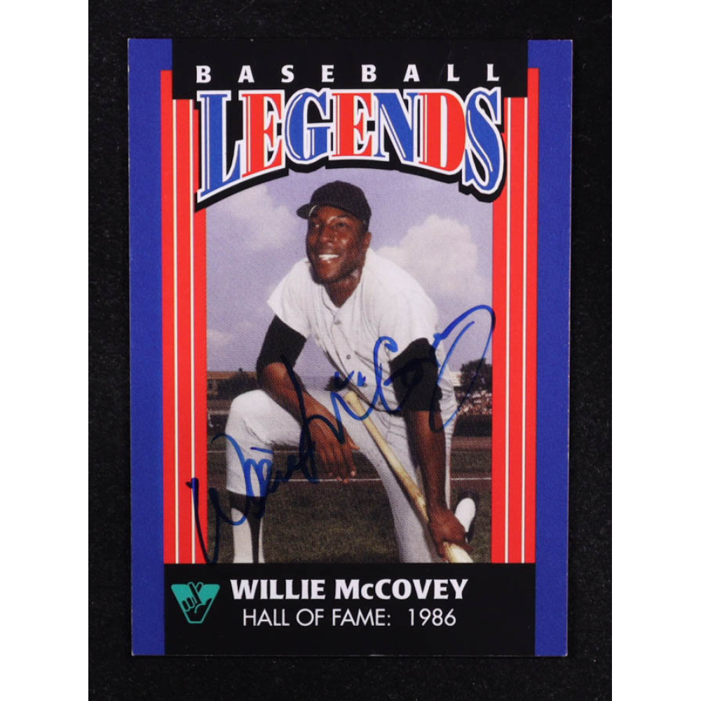 Willie McCovey 1998 Baseball Legends #NNO AU with Original COA at PristineAuction.com