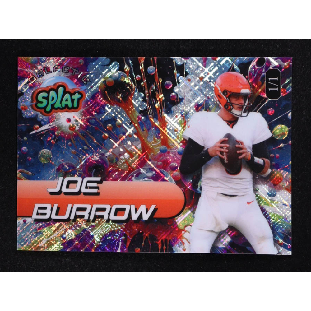 Joe Burrow 2025 Wild Card Splat Galactic Cross Hatch #SGALc9JB #1/1 at PristineAuction.com