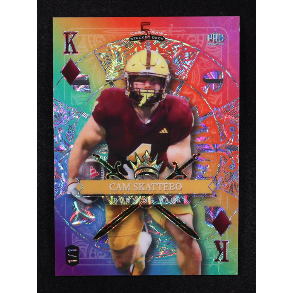 Cam Skattebo 2024 Wild Card 5 Card Draw Stacked Deck King Of Diamonds Kaleidoscope #SDPDCSN #1/1 RC at PristineAuction.com