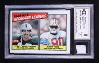 Jerry Rice / Todd Christensen 1987 Topps #228 Receiving Leaders With Game-Used Jersey (BCCG 10) at PristineAuction.com