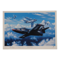Royce Williams Signed Stan Stokes "Good Hunting" Lithograph (AIV) at PristineAuction.com