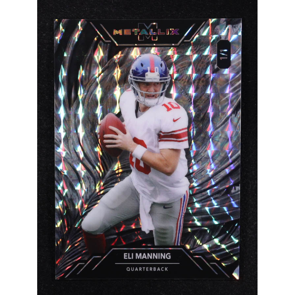 Eli Manning 2025 Wild Card Metallix Silver Mosaic #WMMFEM #1/1 at PristineAuction.com