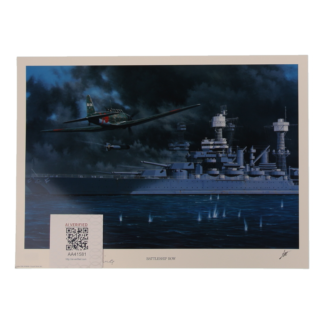 Stanley Kalina Signed Stan Stokes "Battleship Row" Lithograph (AIV) at PristineAuction.com Stanley Kalina Signed Stan Stokes "Battleship Row" Lithograph (AIV) at PristineAuction.com