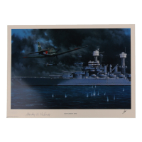 Stanley Kalina Signed Stan Stokes "Battleship Row" Lithograph (AIV) at PristineAuction.com